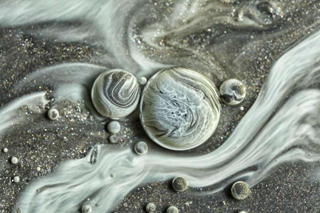 Фотообои в интерьере акриловые пузыри  9-1408 фото