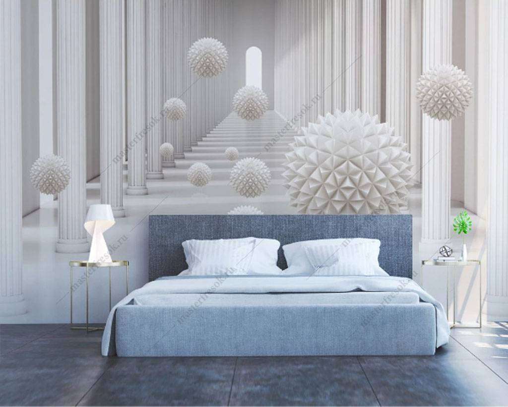 Фотообои в интерьере геометрические шары  15-821 фото