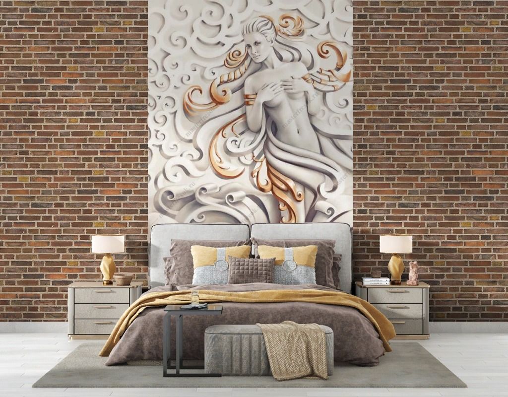 Фотообои Статуя девушки золотая  10-987