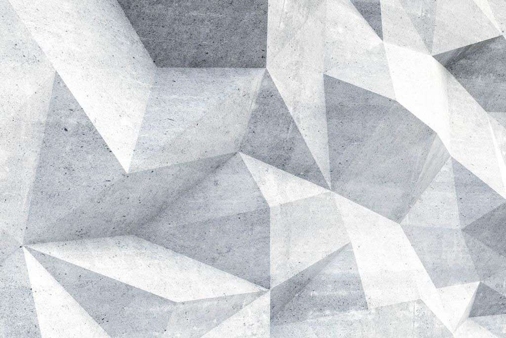 Фотообои в интерьере геометрическая стена  9-1290 фото