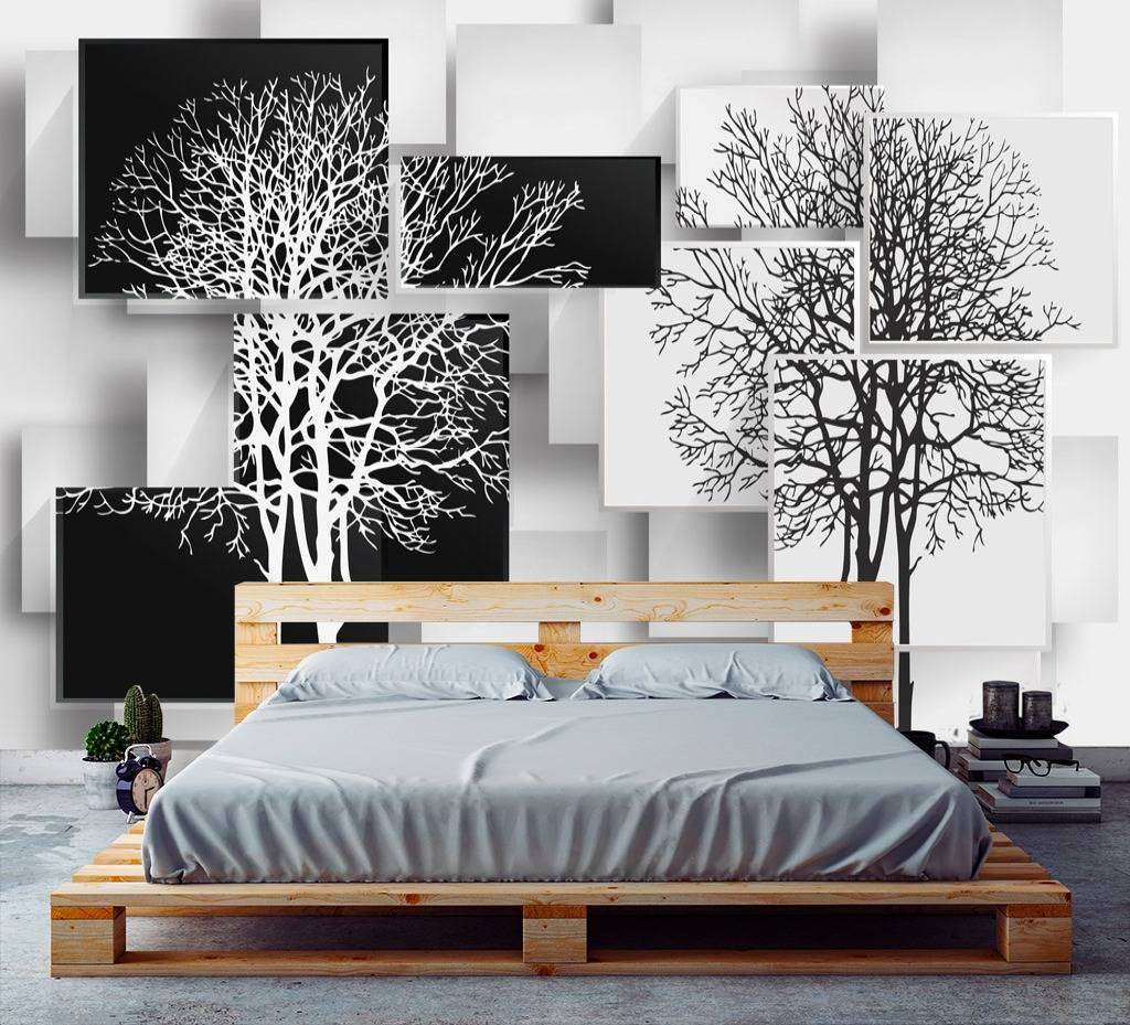 Фотообои в интерьере 3д деревья  10-605 фото