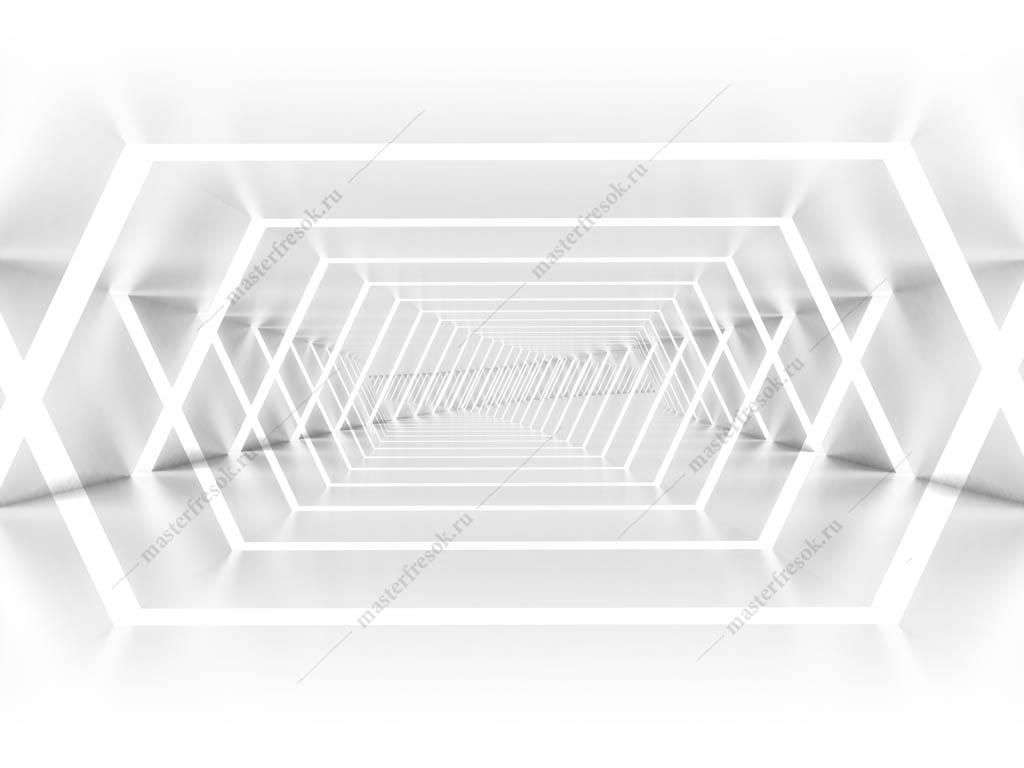 Фотообои в интерьере белое пространство перспектива  10-961 фото