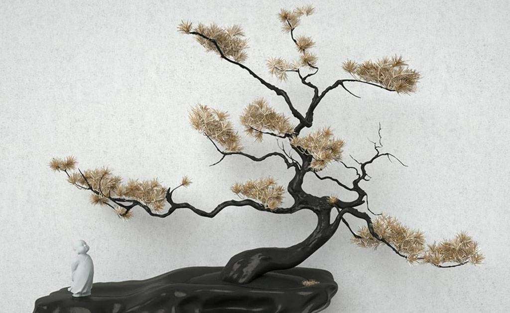 Фотообои в интерьере одинокое дерево  15-756 фото