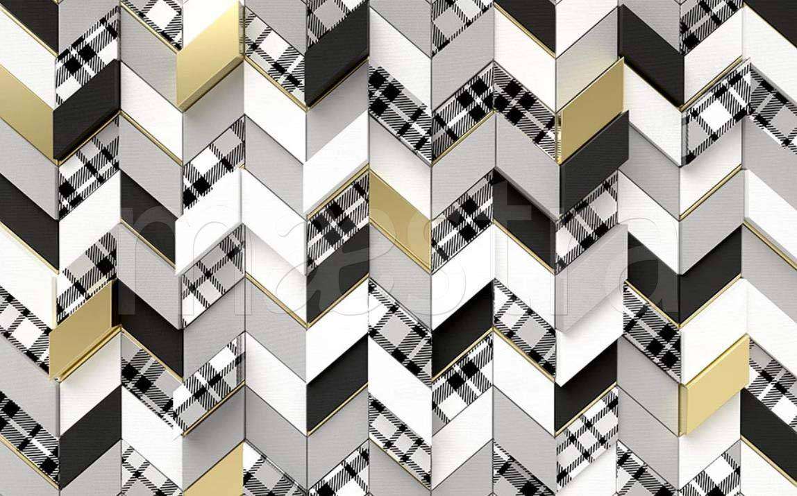 Фотообои в интерьере мозаика 3д  15-019 фото