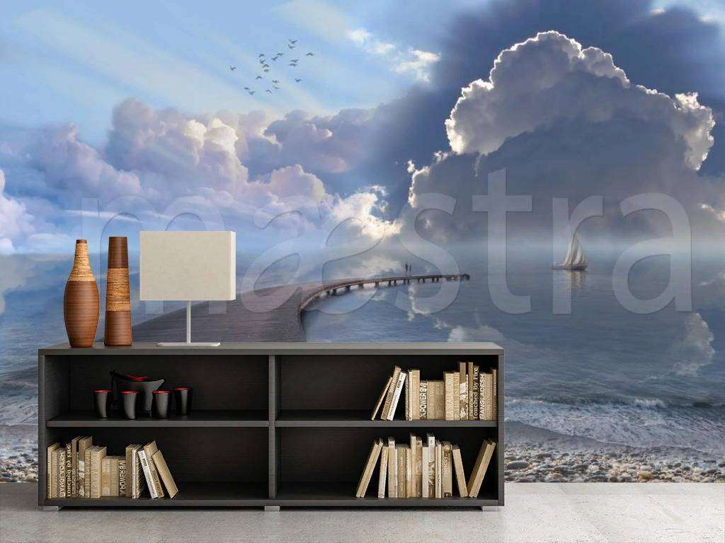 Фотообои в интерьере дорога в облака  7-603 фото