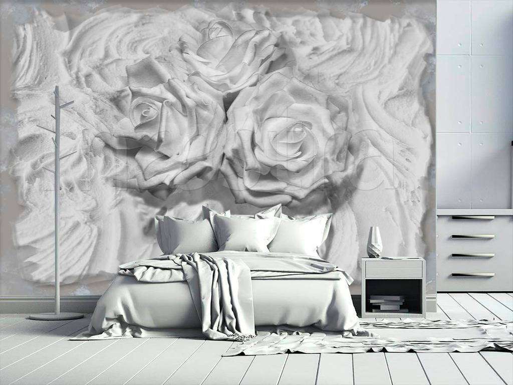 Фотообои Объемные розы из лепнины  7-489