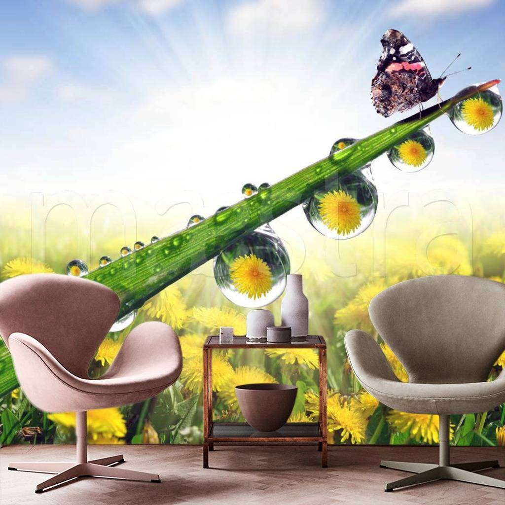 Фотообои 3д одуванчики  4-044