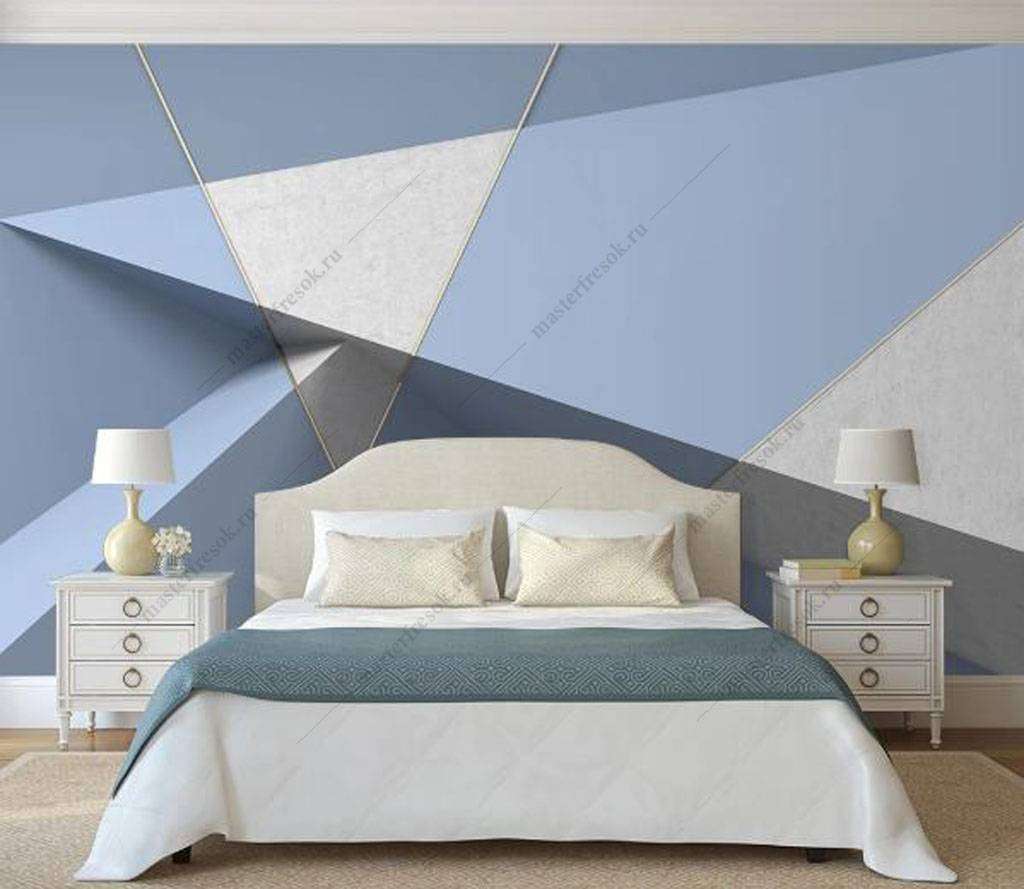 Фотообои в интерьере геометрические узоры  16-083 фото