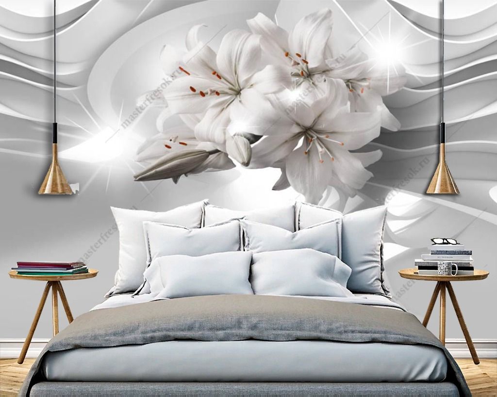 Фотообои 3д лилии  10-933