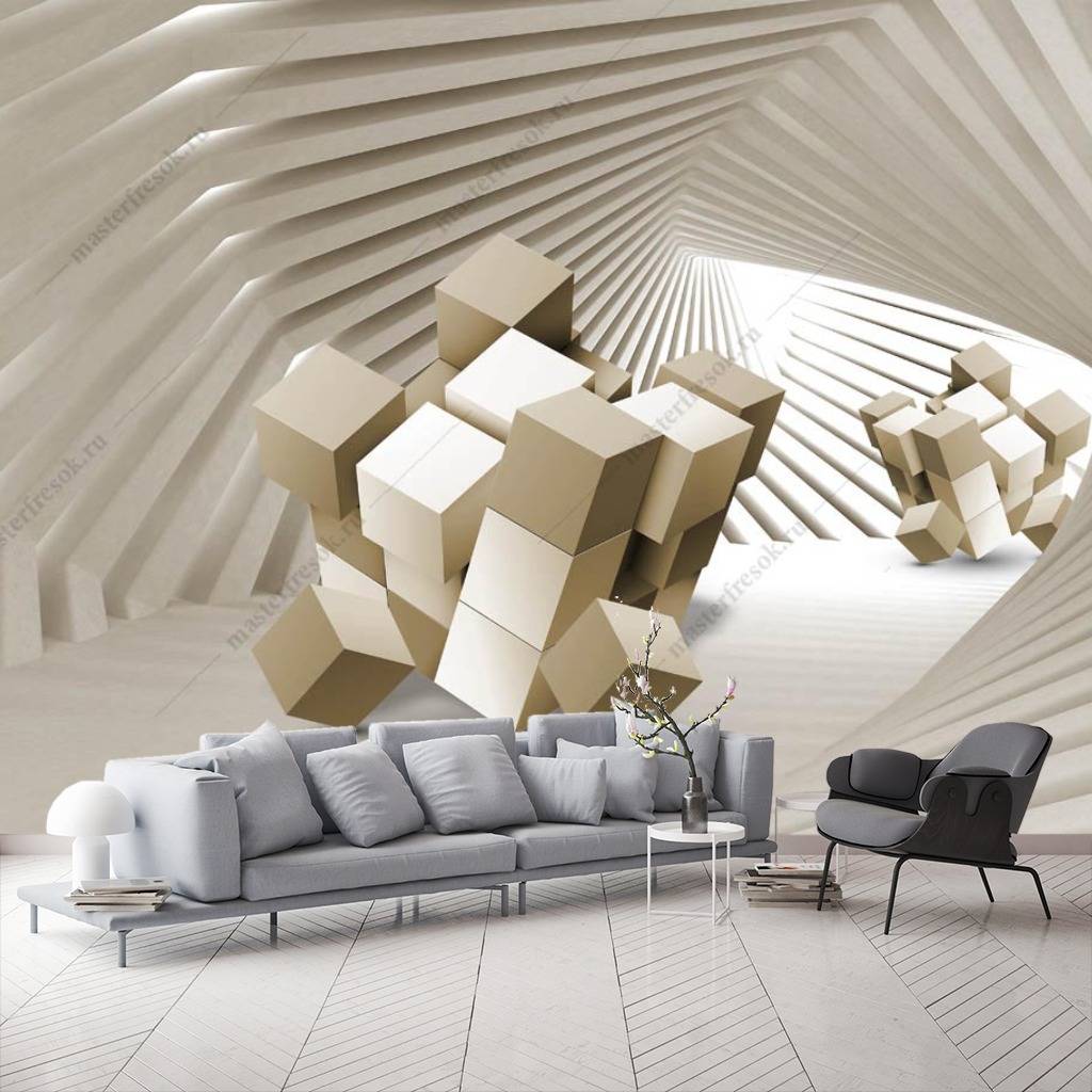 Фотообои 3д золотое пространство  10-794