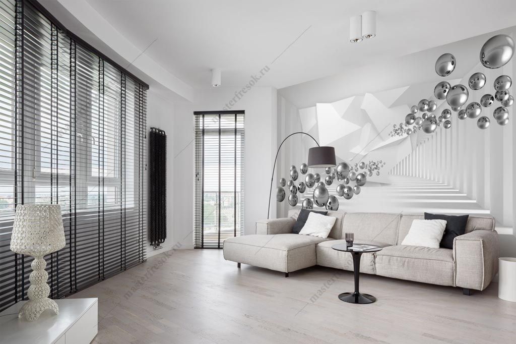 Фотообои 3д Шары металлик  10-900