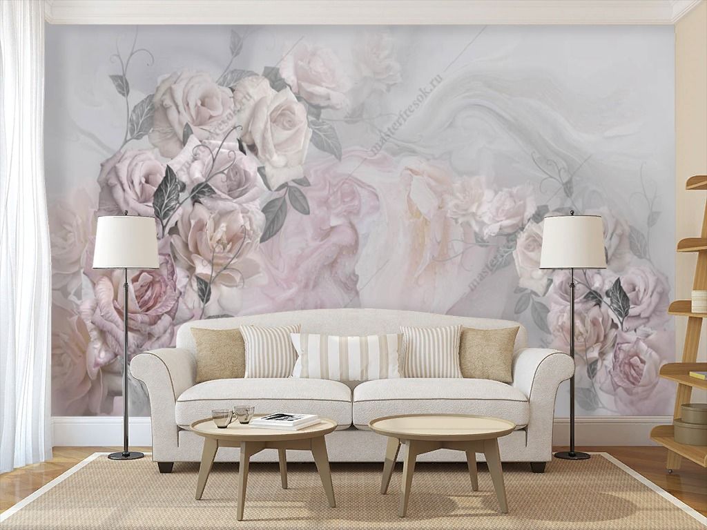 Фотообои Пастельные розы  13-371