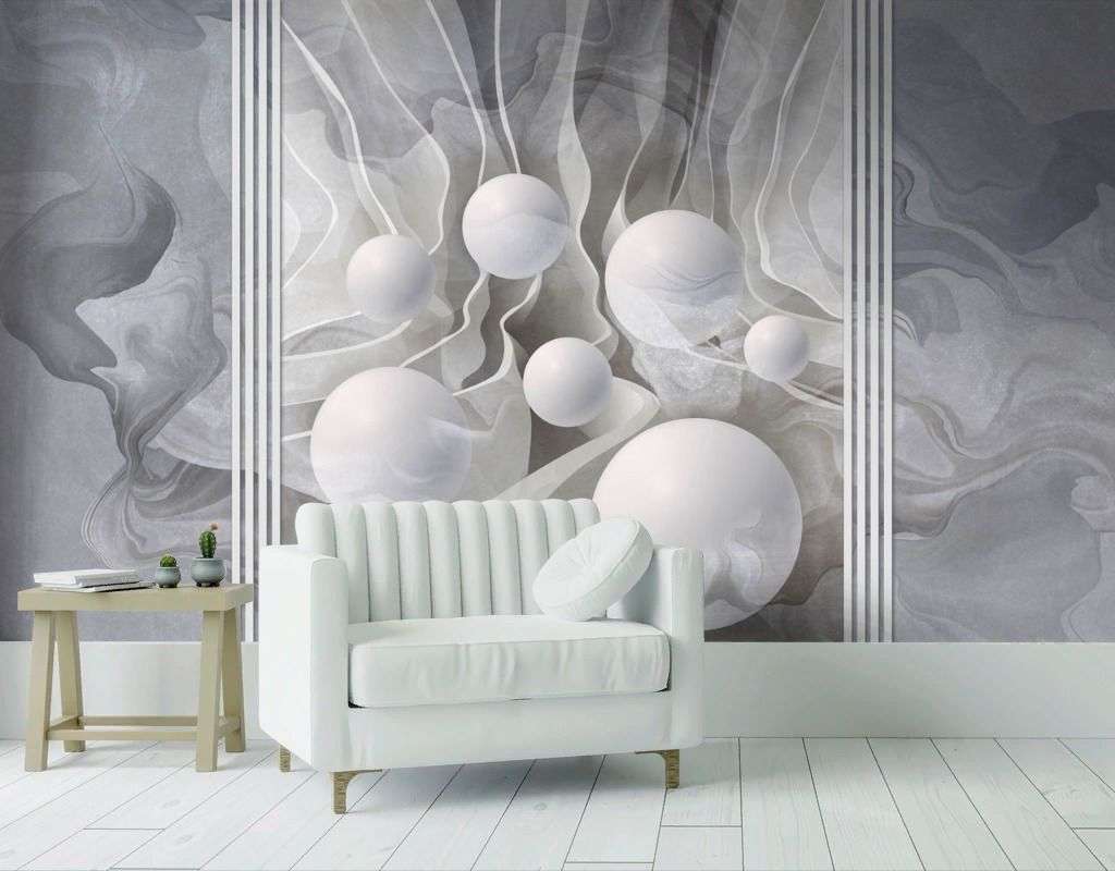 Фотообои в интерьере 3д абстракция  13-702 фото