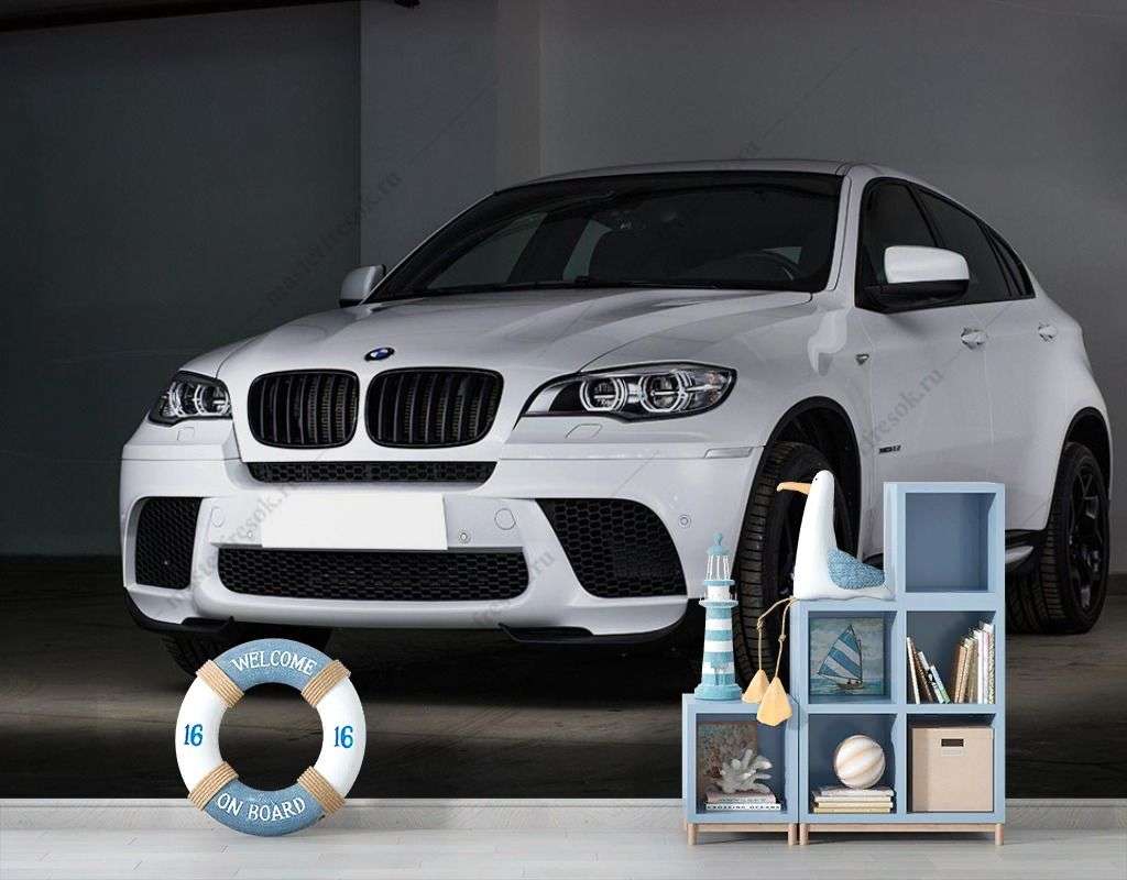 Фотообои в интерьере белый bmw  12-1406 фото