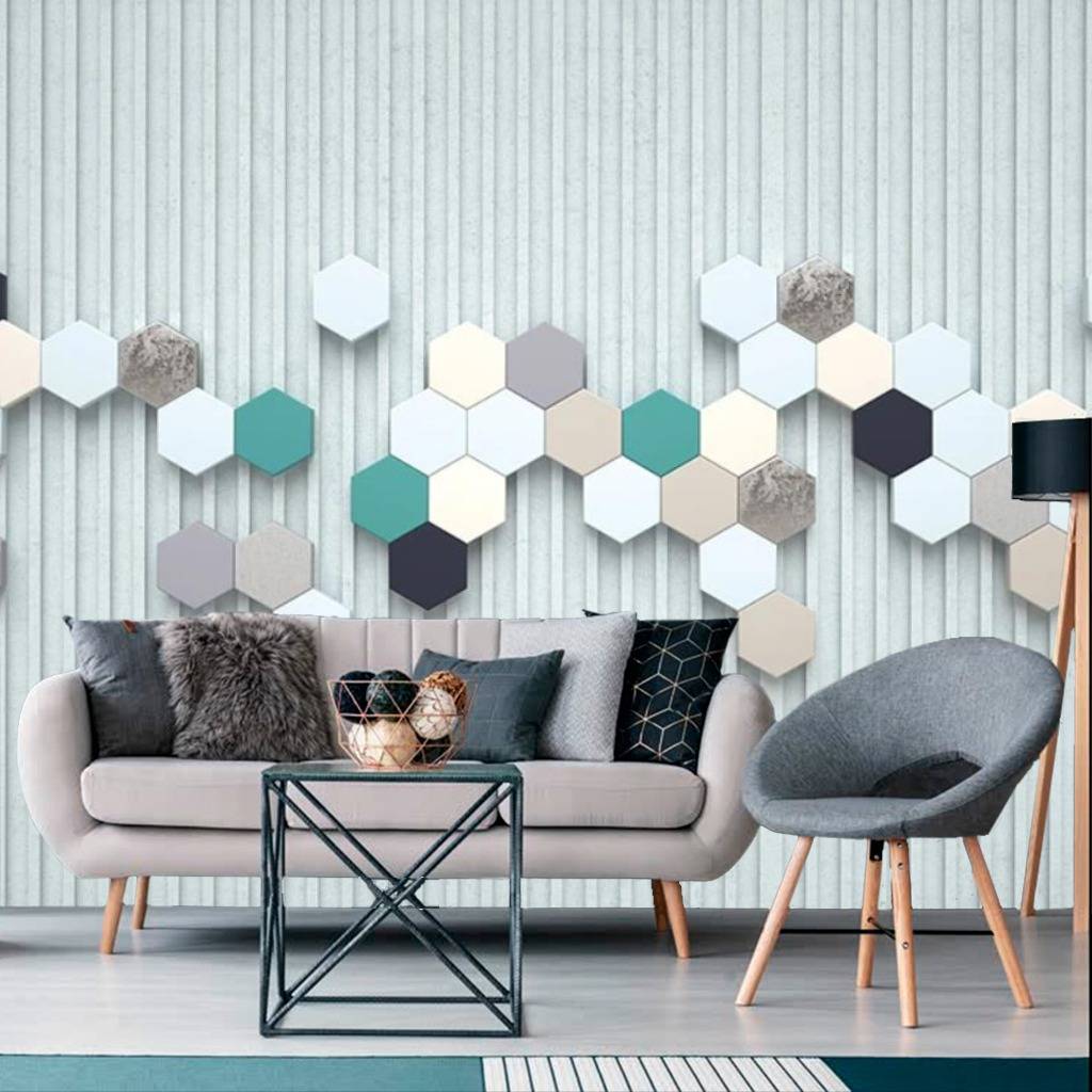 Фотообои 3д шестиуголники  15-392