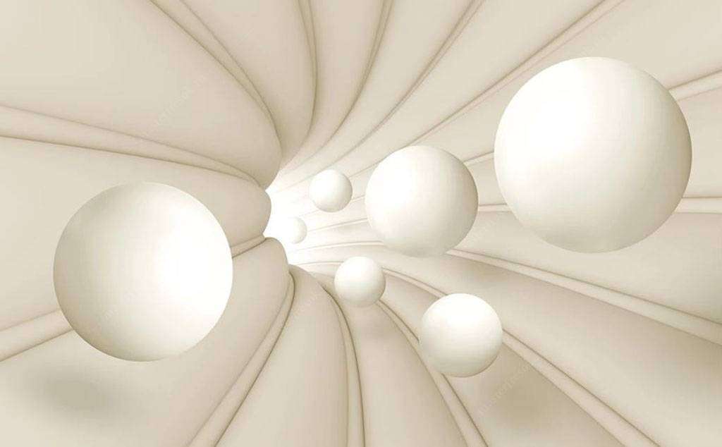 Фотообои в интерьере шары в пространстве  15-702 фото