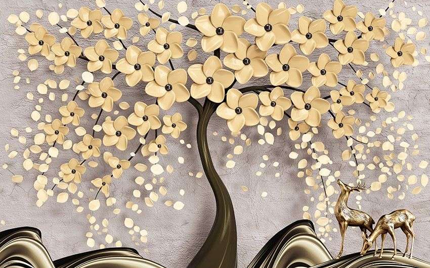 Фотообои в интерьере дерево счастья  10-980 фото