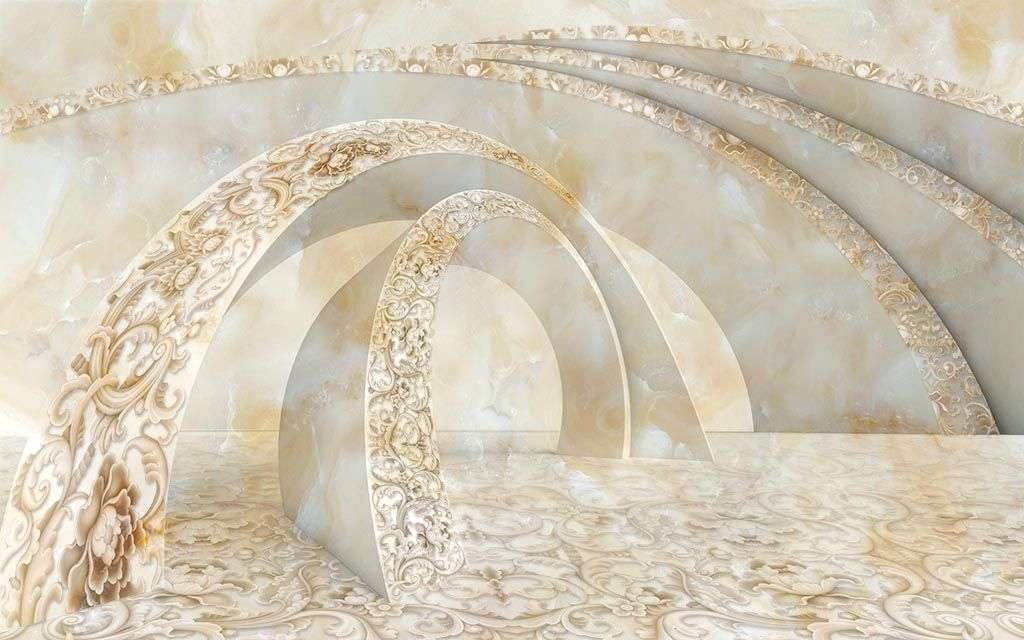 Фотообои в интерьере цветочный тоннель  10-879 фото