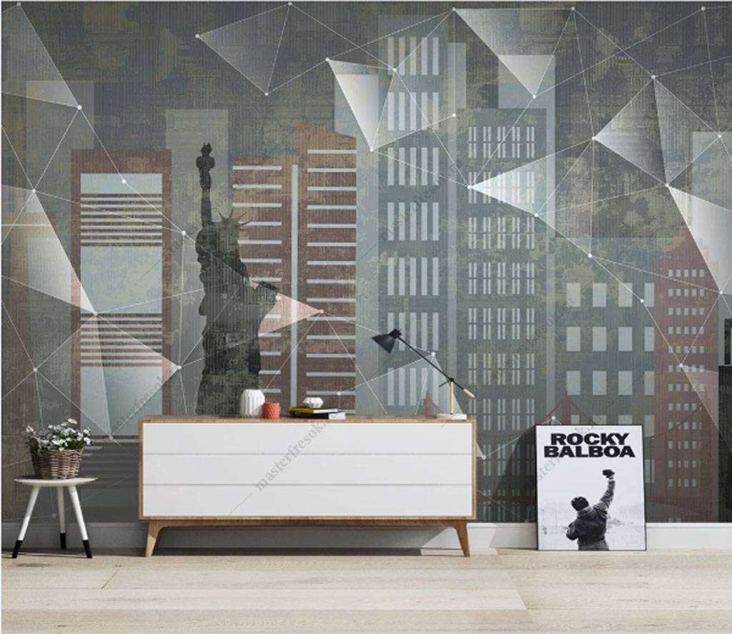 Фотообои в интерьере статуя  15-852 фото