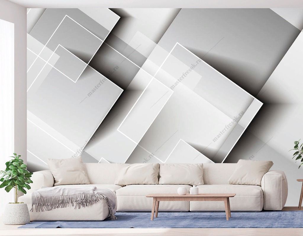 Фотообои Геометрическая композиция из квадратов  10-981