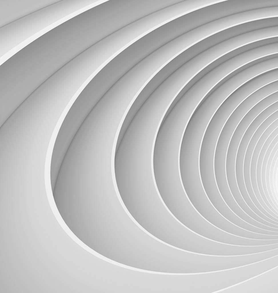 Фотообои в интерьере 3д волнообразный коридор  10-822 фото