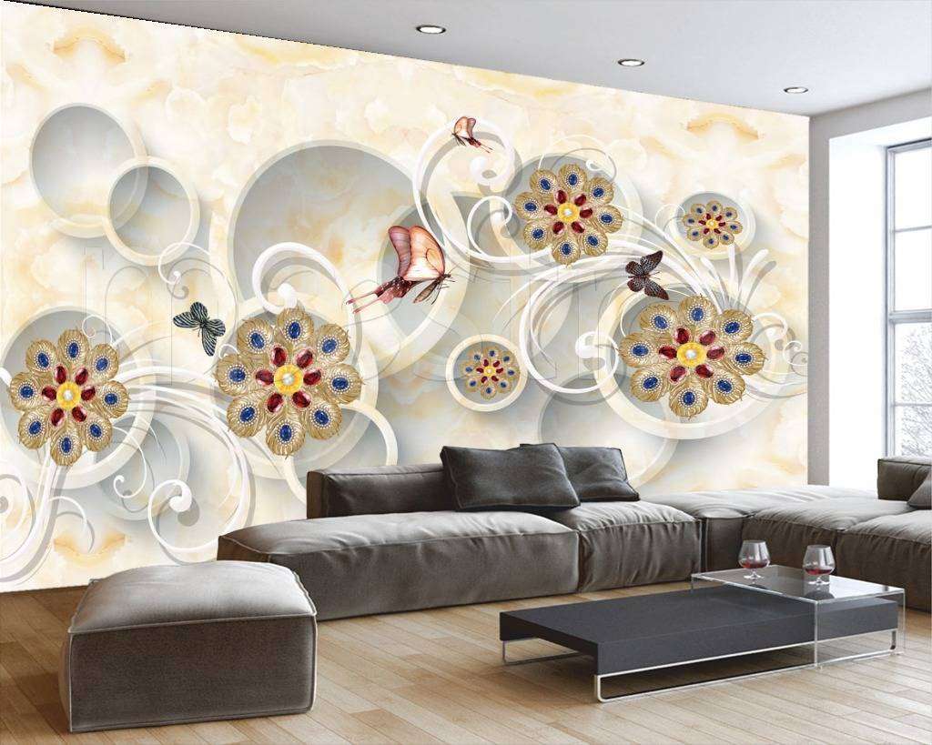 Фотообои Бесшовные обои на стену:  3д стереоскопические цветы. Артикул: 10-588  