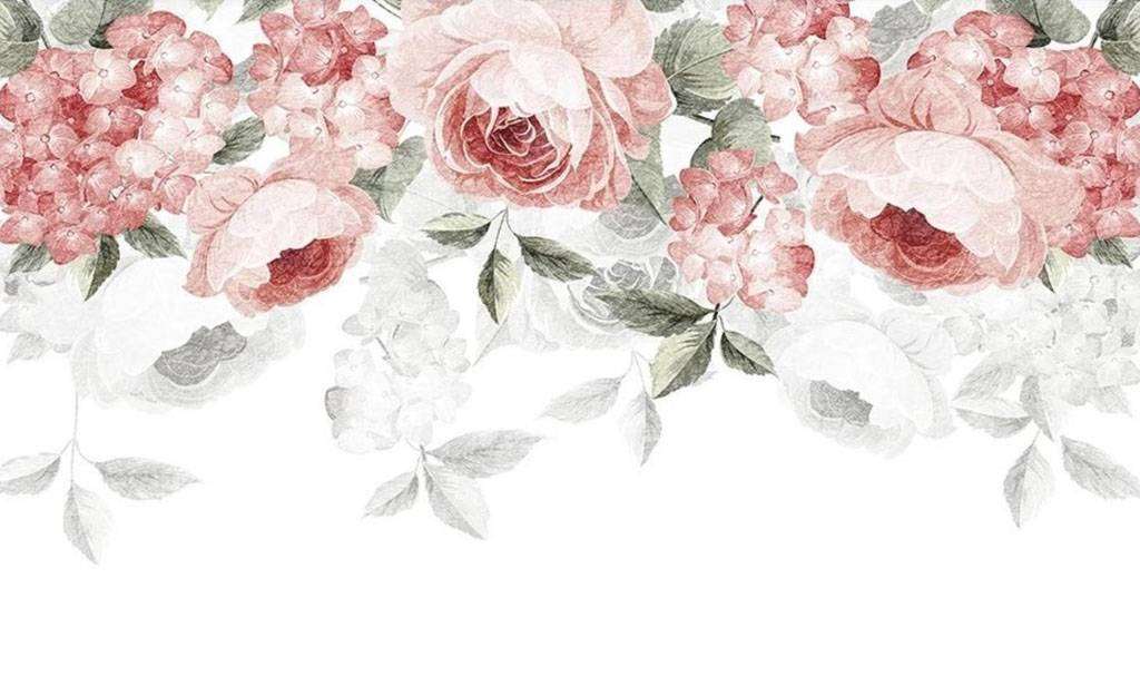 Фотообои в интерьере цветы на холсте  15-740 фото