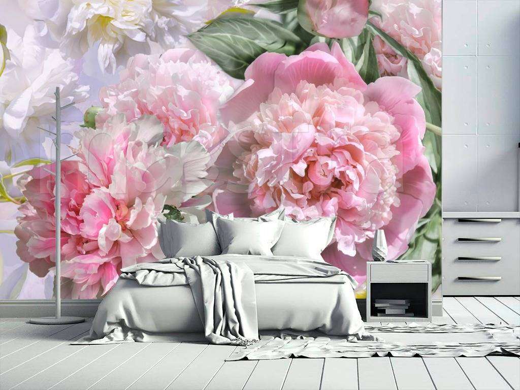 Фотообои Бесшовные обои на стену:  Букет пионов. Артикул: 7-927  