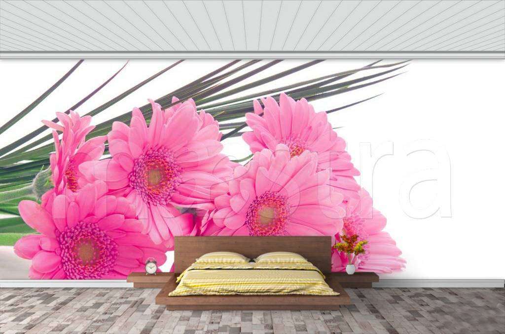 Фотообои Бесшовные обои на стену:  Букет розовых цветов. Артикул: 4-057  