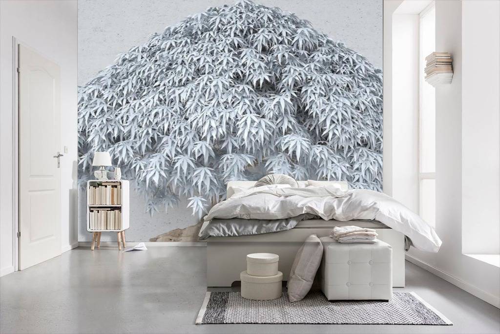 Фотообои Стереоскопическое дерево серое  15-403