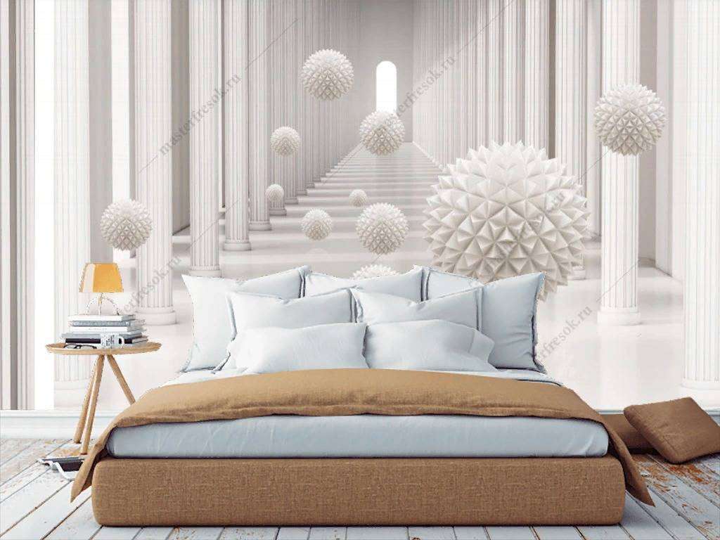 Фотообои в интерьере геометрические шары  15-821 фото