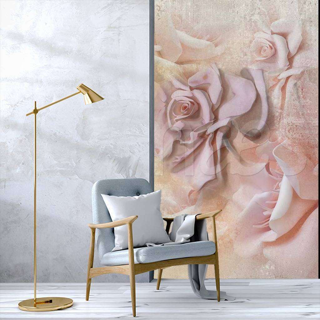 Фотообои Светлые розы, абстракция  7-537