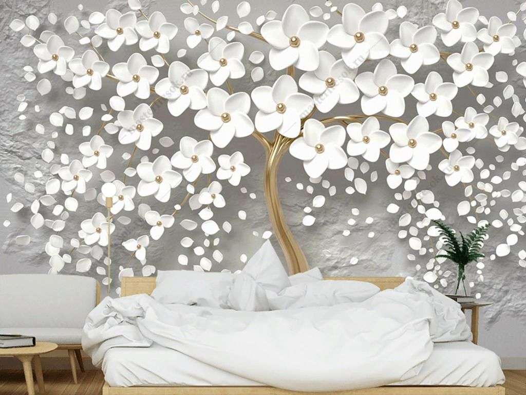 Фотообои в интерьере 3д дерево  10-887 фото