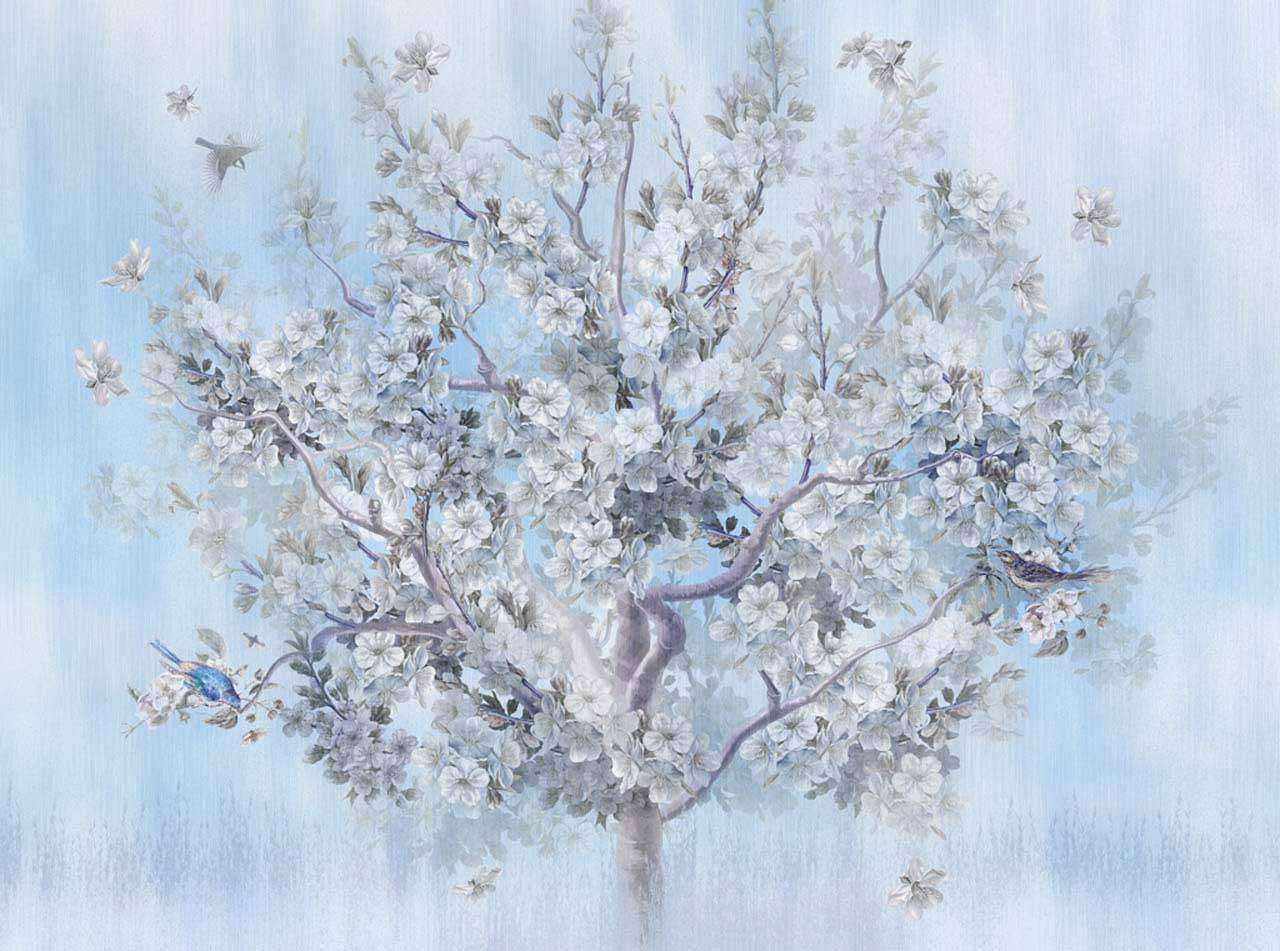 Фотообои в интерьере весенний цвет  7-997 фото