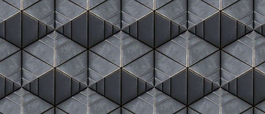 Фотообои в интерьере геометрическая плитка  9-1577 фото