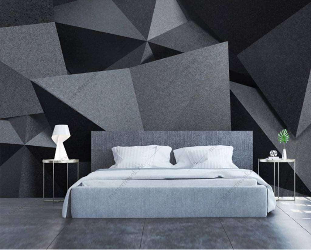 Фотообои в интерьере геометрические фигуры  15-810 фото