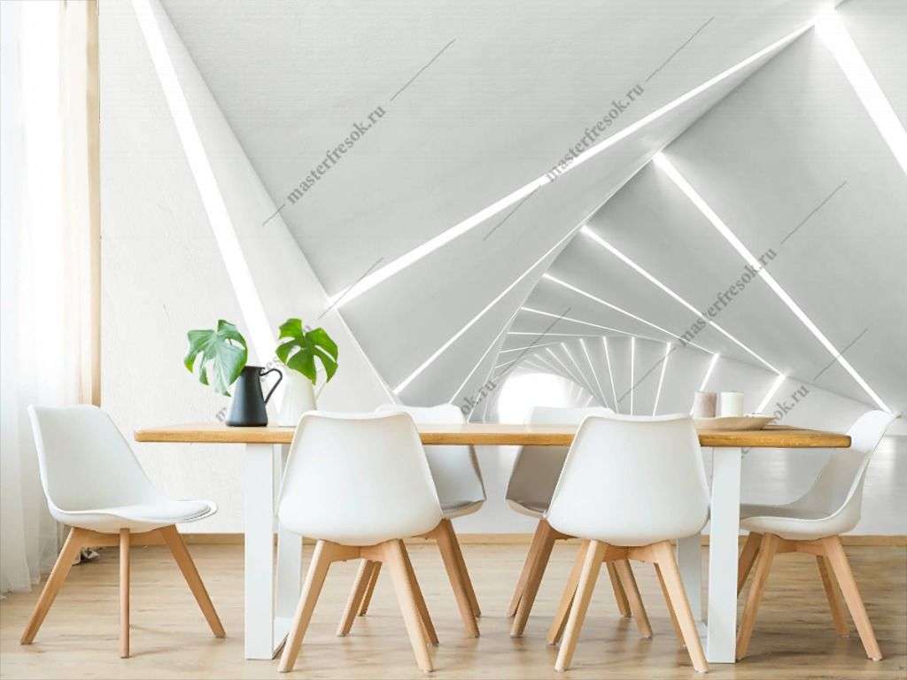 Фотообои в интерьере 3д тоннель  10-940 фото