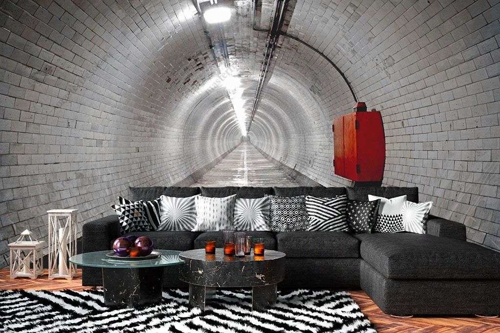 Фотообои в интерьере гринвичский пешеходный туннель  10-969 фото