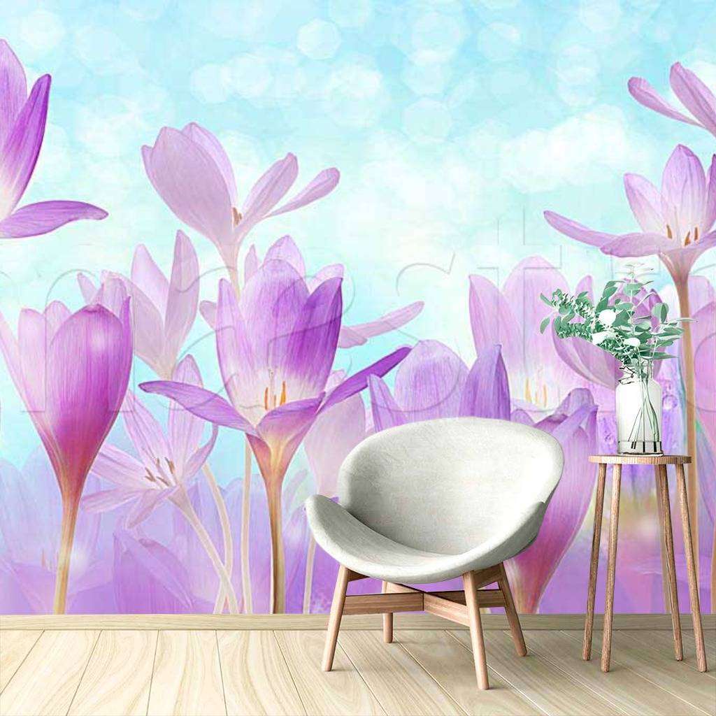Фотообои Поляна крокусов  7-358