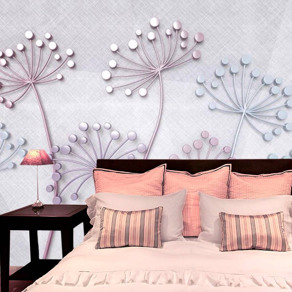 Фотообои 3д одуванчик свежий  15-418