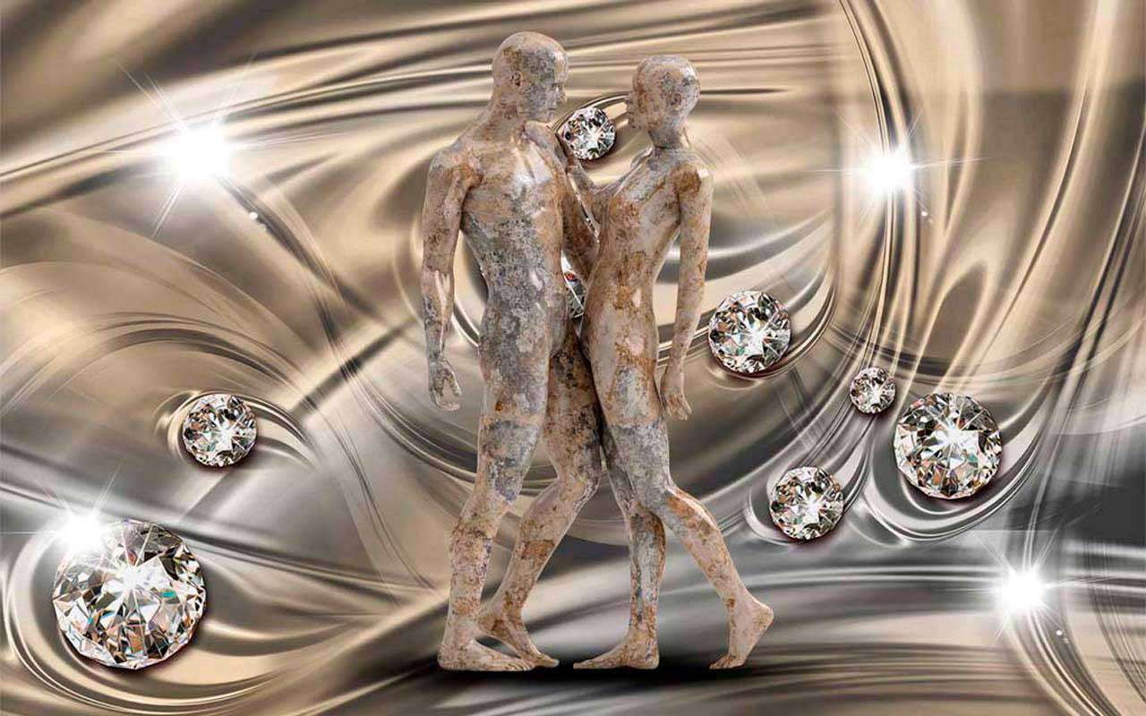 Фотообои в интерьере мужчина и женщина 3д  7-807 фото