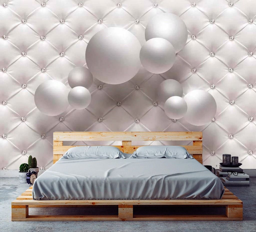 Фотообои 3Д шары на каретной стяжке  17-7174