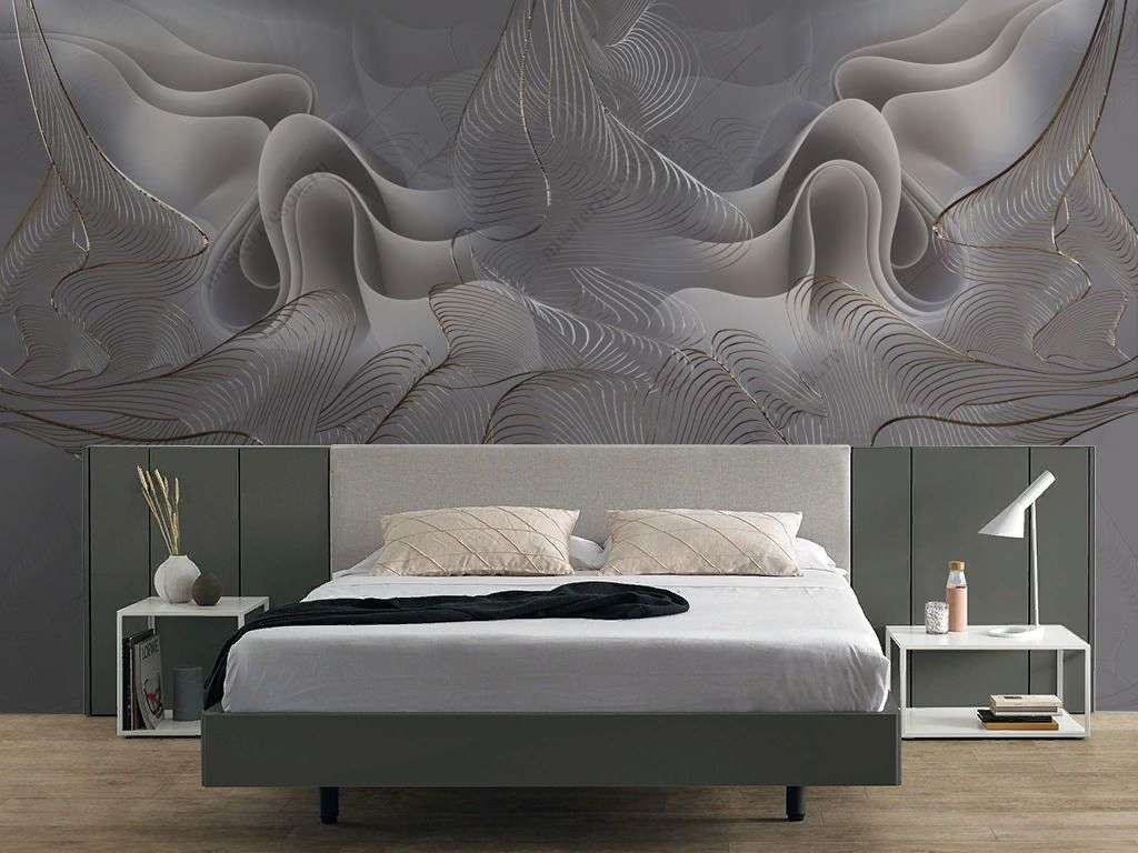 Фотообои в интерьере флюид арт абстракция 3д  13-650 фото