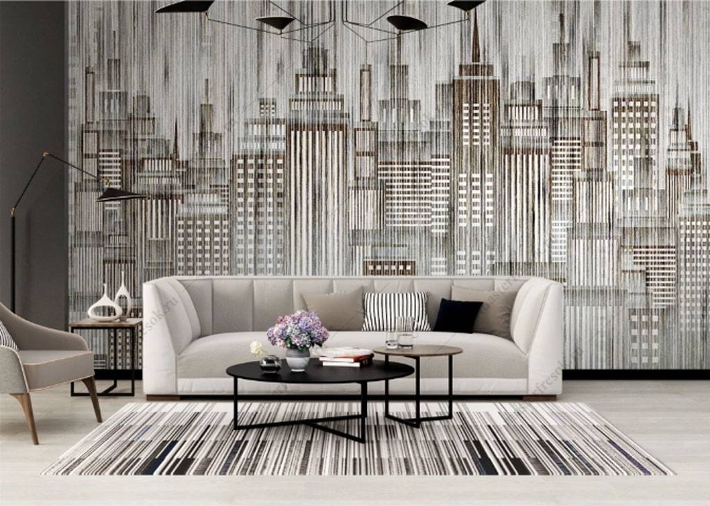 Фотообои Город в полоску  15-842