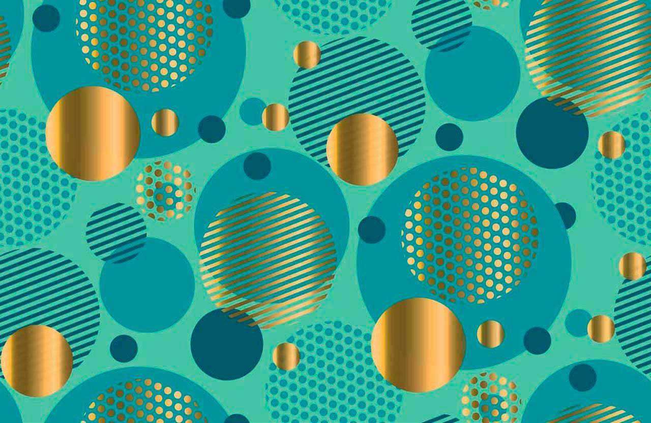 Фотообои в интерьере геометрические круги  10-386 фото