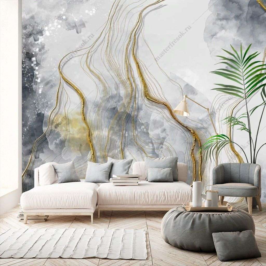 Фотообои в интерьере 3д молния  10-918 фото