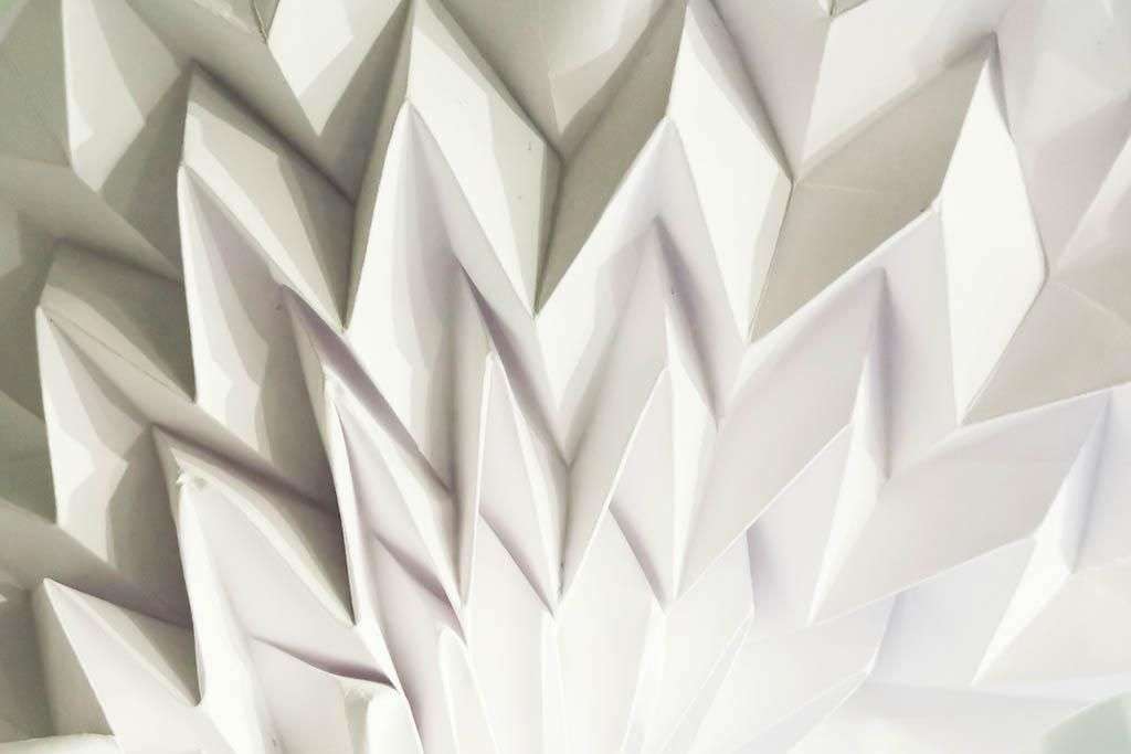 Фотообои в интерьере 3д светлая геометрия  10-786 фото