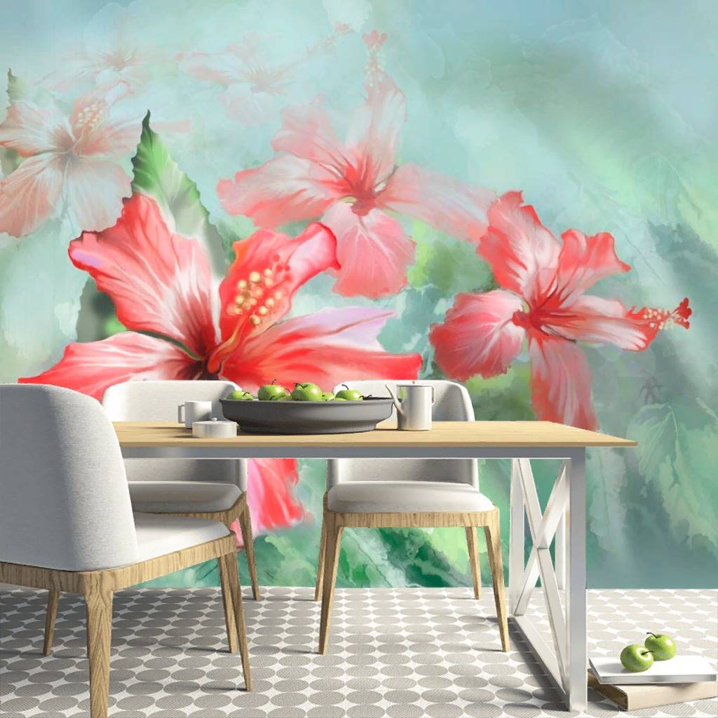 Фотообои Гибискус розовый  13-280