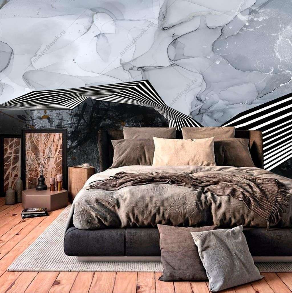 Фотообои в интерьере абстрактный дизайн  14-293 фото