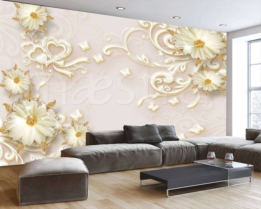 Фотообои 3д ромашки с виньетками  10-492